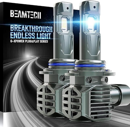 BEAMTECH 9012 Bulbs, 500% Brightness 6500K White, Off-Road Used Fog Light, Pack of 2