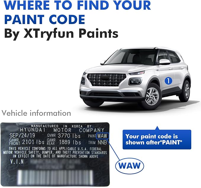 NKA/MJB Black Noir Touch Up Paint for Hyundai, DIY Car Paint Scratch Repair Kit, Automotive Paints, Quick & Easy Fix Scratch Repair for Tucson/Elantra/Ioniq/Venue/Santa Fe