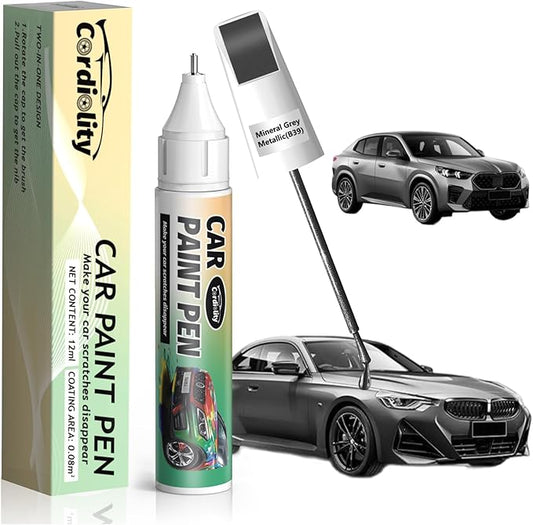 B39 Mineral Grey Metallic Touch Up Paint for BMW, Color Accurate Car Paint Scratch Repair Pen, Quick & Easy Fix Automotive Chips and Nicks
