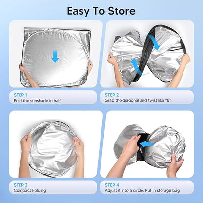 KUST Windshield Sun Shade for 2007–2012 Dodge Caliber Accessories Window Shade Sun Visor Foldable Block UV Rays Keep Car Cooler