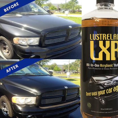 LustreLab LXR All-In-One Acrylionic Auto Car Wash and Wax, Replaces 5 Different Car Care Products and Renews your Vehicles Clear Paint Protective Coating, 1 Quart (32oz)