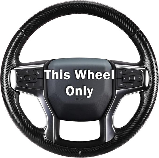 Steering Wheel Cover for Chevy Silverado 1500 2019-Present/ 2500 3500 2020-Present/Blazer 2019-Present (Gasoline Models)/ Suburban Tahoe 2021-2024, Car Steering Wheel Cover Accessories for Chevrolet