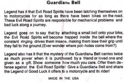 Dog PAW Guardian Bell Complete Motorcycle KIT W/Hanger & Wristband