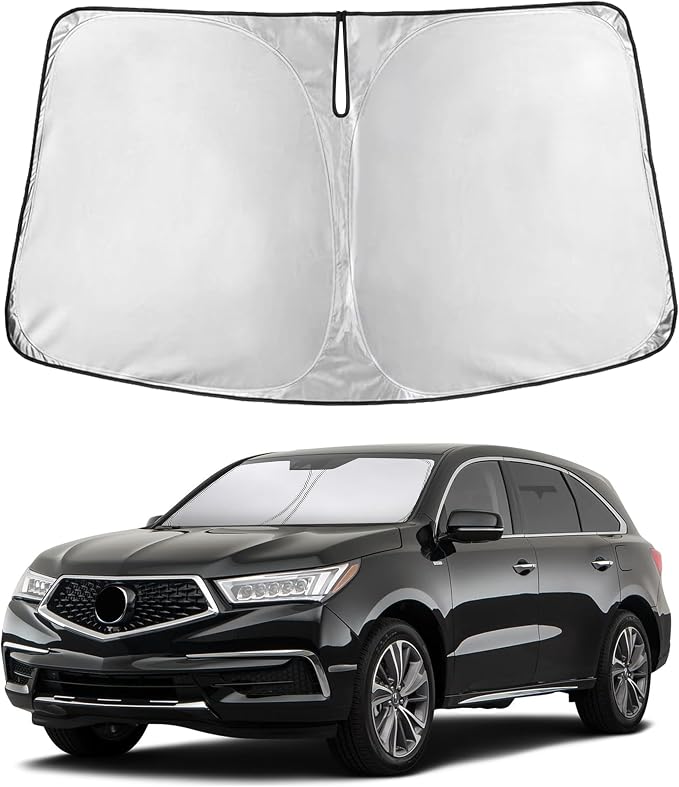 EcoNour Windshield Sunshade Compatible for Acura MDX 2014-2018 2019 2020, Sun Visor for Front Windshield & Window Sun Shade Cover, UV Heat Blocker & Protector, Car Accessories