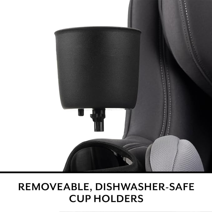 Evenflo REO by Revolve360 Rotating Convertible Car Seat with Quick Clean Cover, Infant to Toddler, Forward and Rear Facing, Compact Design, One-time Install (Nantucket)