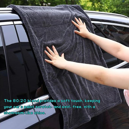 Microfiber Towels for Cars, 15.7"x23.6" 1200 GSM Ultra Thick Soft Car Detailing Drying Towel, Super Absorbent Double Twisted Loop Cloth Cleaning Towel for Car Truck SUV