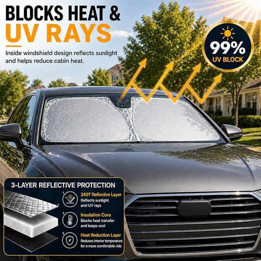 Audi A6 A7 A8 Dedicated Windshield Sun Shade, Sunshade Windshield Visor for Audi A6 A7 A8 1995-2025.
