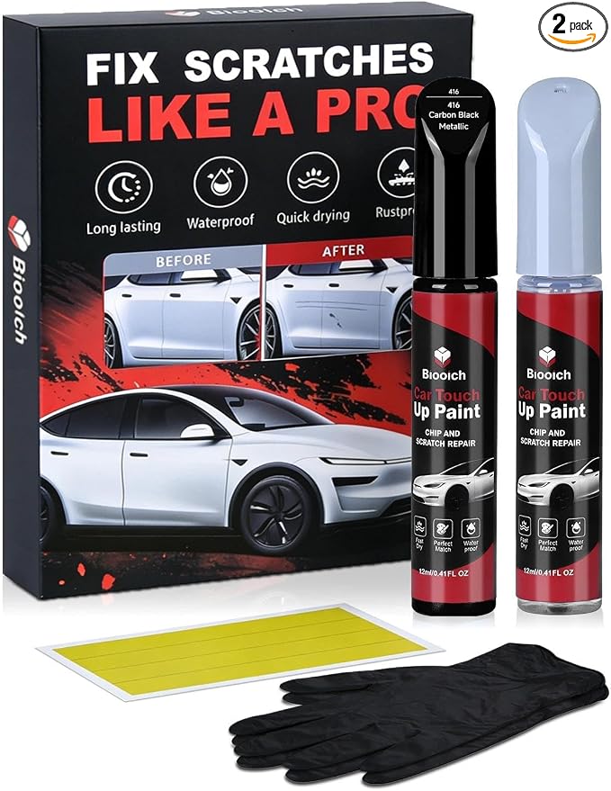 Carbon Black Metallic 416 for BMW Touch Up Paint Kit[2K Clear Coat Included],Exact Color Match Touch Up Paint for Chip and Scratch
