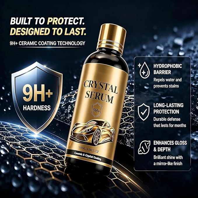 2PCS PTZ Crystal Serum, Advanced Graphene Crystal Serum Ceramic Coatings for Cars, 9H Graphene Coating, Coatings for Auto Car Paint Protection
