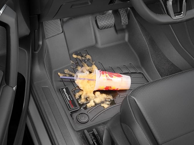 Weathertech Custom Fit FloorLiners for Ford Mustang Shelby GT350R, GT500-1st & 2nd Row (44699-1-2), Black