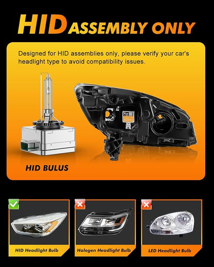 Termitor 2026 D3S HID Bulbs, 6000K Cool White, 800% Ultra-Bright, 6-Year Long Lifespan & Durable Performance, 35W 66340 42403 42302 Xenon Bulb Replacement, Pack of 2