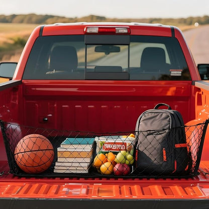 Cargo Net for 2005-2025 Toyota Tacoma Accessories, 40" x 16" Truck Bed Organizer, Envelope Style Cargo Netting for Pickup Truck Bed