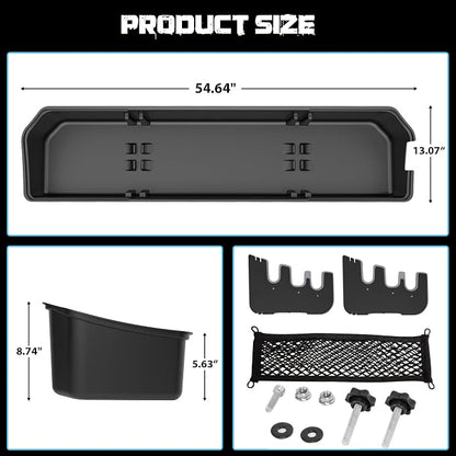 WHALEMOTOR Underseat Storage Compatible with Ford F150(2015-2026)&Super Duty(2017-2026) SuperCrew/Crew Cab, Upgraded Rear Under Seat Organizer Cargo Box for F-150 F250 F350 F450 F550