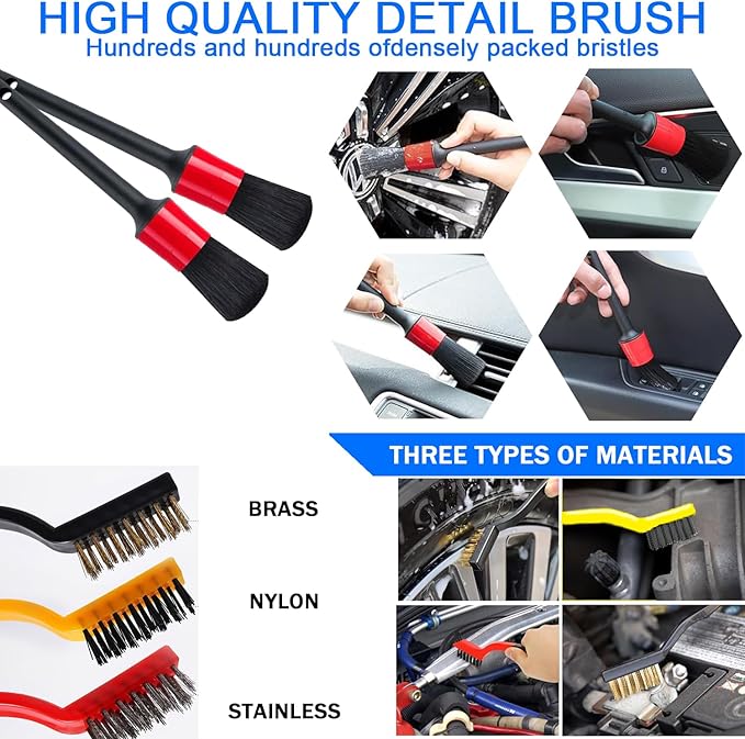 Car Wash Detailing Kit, Car Washing Kit with Foam Gun, Car Wash Brush | Car Wash Kit High-Pressure Foam Spray, Car Cleaning Bucket,Towels Tire Brush Car Washing Kit Is Complete Car Care Tools