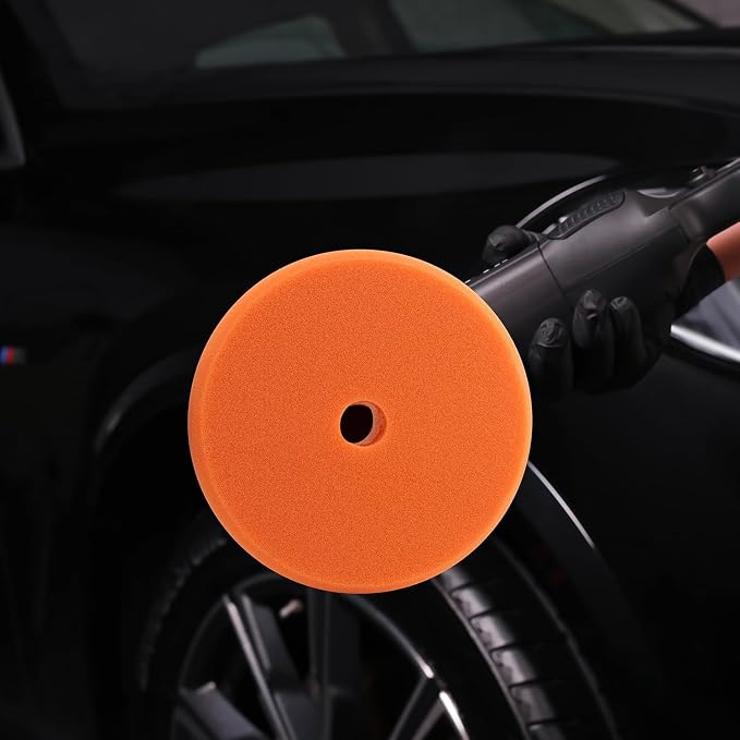 SPTA PRO Buffing Polishing Pads, 3Pcs 5.5 Inch Face for 5 Inch Backing Plate, Cutting Polishing Pad Kit, Compound Buffing Sponge Pads for Car Buffer Polisher Compounding Polishing and Waxing