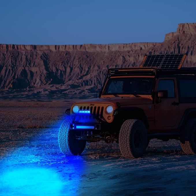 Nilight 12 Inch LED Light Bar Blue Triple Row 240W Spot Flood Combo 30000LM Driving Boat Off Road Fishing Hunting Emergency Safety Lighting for UTV Pick-up Van Tractor