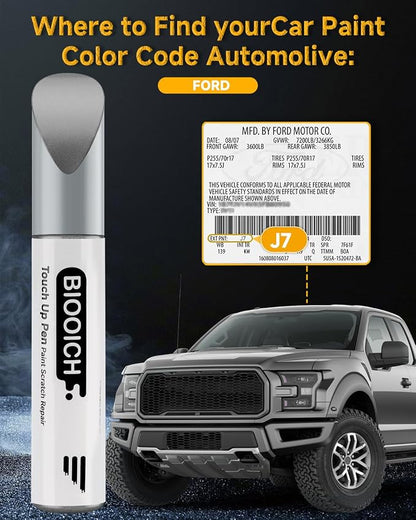 Touch Up Paint Pen Exact Color Match Car Chip and Scratch Repair (for Ford, Magnetic Metallic(J7))