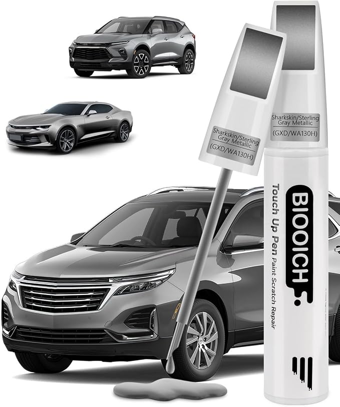 Touch Up Paint Pen Exact Color Match Car Chip and Scratch Repair (for Chevrolet, Sharkskin(GXD/WA130H))