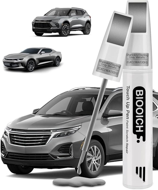 Touch Up Paint Pen Exact Color Match Car Chip and Scratch Repair (for Chevrolet, Sharkskin(GXD/WA130H))