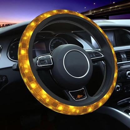 Yellow Bricks Steering Wheel Covers Non Slip Neoprene Universal 15 Inch Steering Wheel Protector Car Cover for Men Women