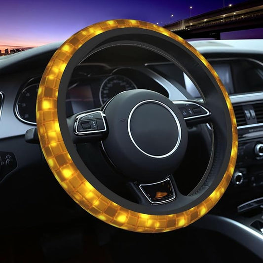 Yellow Bricks Steering Wheel Covers Non Slip Neoprene Universal 15 Inch Steering Wheel Protector Car Cover for Men Women