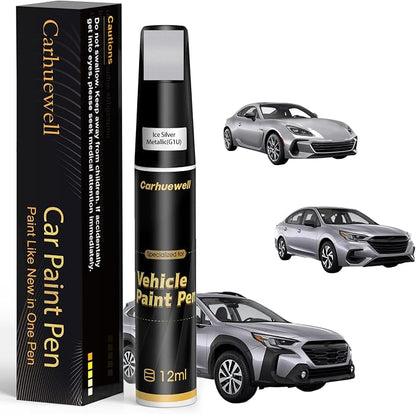 Ice Silver Metallic(G1U) Touch Up Paint Compatible with SUBARU, Exact Match Car Paint Pen Automotive Scratch Repair Remover Kit Quick & Easy Solution for Vehile Chips and Nicks