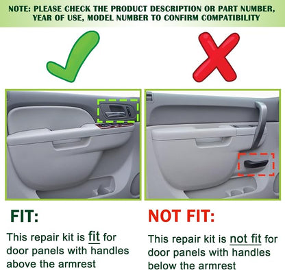 80995 Upgraded Door Armrest Repair Front Left Side Door Panel Handle Beige Compatible with 2010-2014 Chevy Chevrolet Silverado Suburban Avalanche Tahoe,GMC Sierra Yukon Replaces 84127282