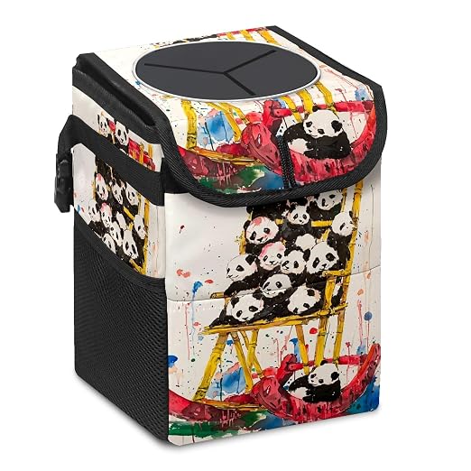 Car Trash Can – Multi-Purpose, Lightweight and Portable with Durable Water-Resistant Coating, No Installation Required, Practical and Ample Capacity, Variety of Colors.Red Panda