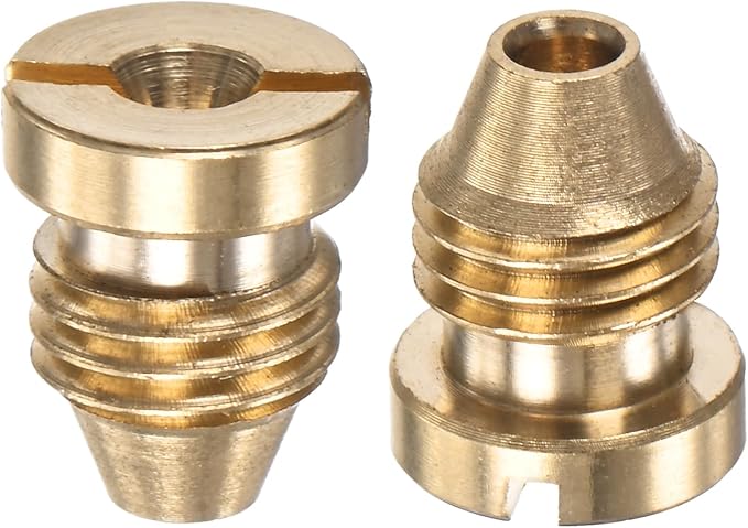 M METERXITY 2-Pack Foam Cannon Orifice Nozzle, 1.25mm Brass Universal Thread Tips for Snow Foam Lance/Garden Hose/Kitchen Cleaners, Sprayer Connector Replacement Nozzles