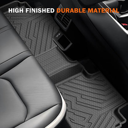 KUST Floor Mats for 2020-2026 Chevy Silverado/GMC Sierra 1500/2500HD/3500HD Crew Cab with Rear Underseat Storage Box, Front Bucket, All Weather Car Mats for Silverado Accessories TPE Rubber