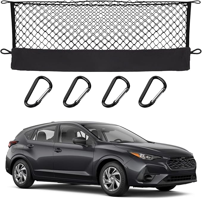 Envelope Style Cargo Net Compatible with Subaru Impreza Crosstrek 2026 2025 2024 2023 2022 2021 2020 2019 2018 Trunk Car Rear Tailgate Touring Netting