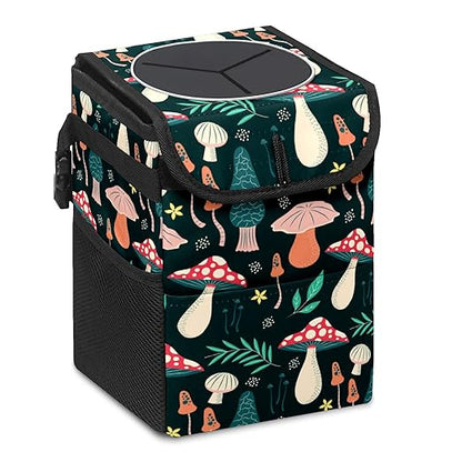 Car Trash Can – Multi-Purpose, Lightweight and Portable with Durable Water-Resistant Coating, No Installation Required, Practical and Ample Capacity, Variety of Colors.Mushroom