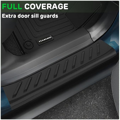 Floor Mats for 2021-2026 Nissan Rogue Upgrade Trunk Mat with Backrest Mat All Weather Floor Liners TPE Rubber Cargo Liner Fit for 2026 Nissan Rogue Anti-Slip Full Set Automobile Mats Accessories