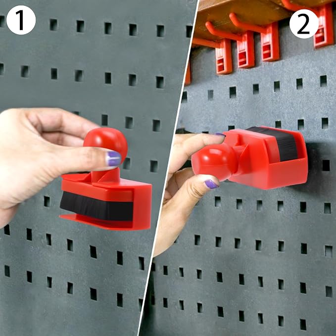 Tire Shine Applicator Brush - Large Automotive Tire Dressing Applicator with Storage Stand for Tire Detailing & Car Wash Kit,3.6 Inch Length, Included Magnetic Sheet for Easy Storage (Black) (Red)
