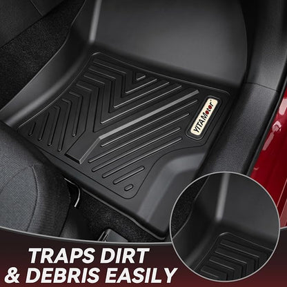 YITAMOTOR Floor Mats for Toyota Corolla 2026-2020, All Weather Custom Fit TPE Rubber Floor Liners and Trunk Mat, 1st & 2nd Row & Cargo Liner, Corolla Accessories, Black
