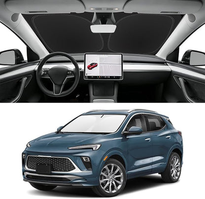 Custom Fit Windshield Sun Shade for Buick Encore GX 2020-2026, Blocks UV & Heat, Front Window Sunshade Accessorie, Easy Fold & Store Keep Your Car Cooler