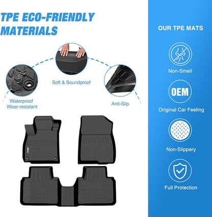 Nilight TPE Floor Mats for Honda Accord 2018 2019 2020 2021 2022,All Weather Custom Fit Heavy Duty Floor Liners