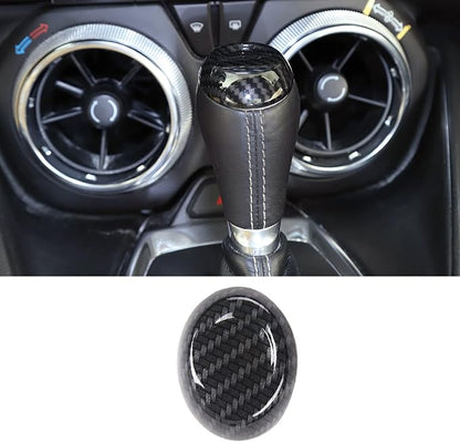 RT-TCZ Carbon Fiber Center Console Gear Shift Panel Trim Cover Cup Holder Frame Shift Knob Cover Sticker Interior Decoration Kit Accessories for 2017 2018 2019 2020 2021 2022 Chevrolet Camaro, 4 PCS