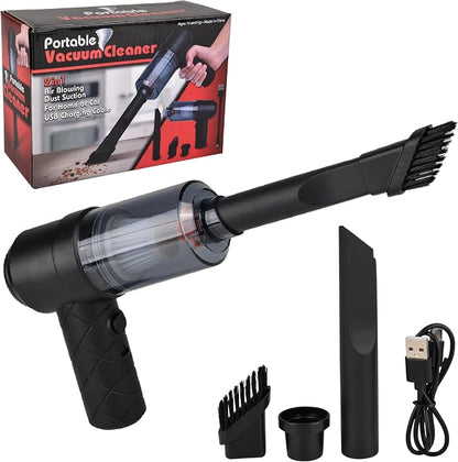 Mini Handheld Vacuum Cleaner – 12" Compact Cordless Design for Tight Spaces, Car Interiors, Desk Crumbs & Building Bricks Toy Cleanup – Boxed, USB-C Rechargeable, Lightweight & Portable