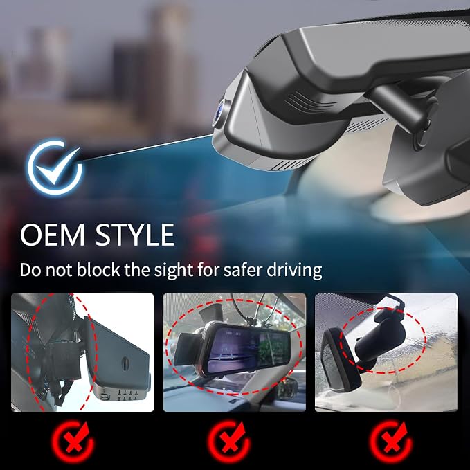 mangoal 4K Front & 2K Rear 2 Channel HDR Dash Cam, Dual STARVIS 2 IMX678 IMX675, Fit for GMC Sierra 1500 2014 2015 2016 2017 2018 2500 HD/3500 HD 2015-2019 (Model D), 5GHz WiFi, GPS, Support 512GB Max
