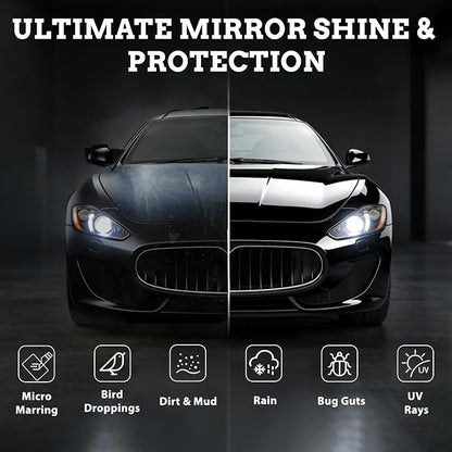 AirTighT Advanced Graphene Ceramic Coating 200ml AT-GX Nano Protectant Long-Lasting High Gloss Waterproof Professional DIY Car Paint Care Kit for Cars