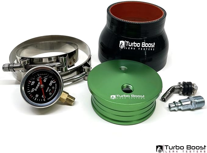 4" inch Turbo Boost Leak Tester - Leak Detector - 6061 Billet Aluminum - 30 PSI - Check Test Intake Charge Pipe Pressure Leaks - Includes Both Tire and 1/4" Air Fititng