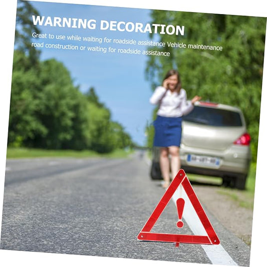 2pcs Car Warning Triangle Sign Road Safety Kit Car Maintenance Triangle Reflectors