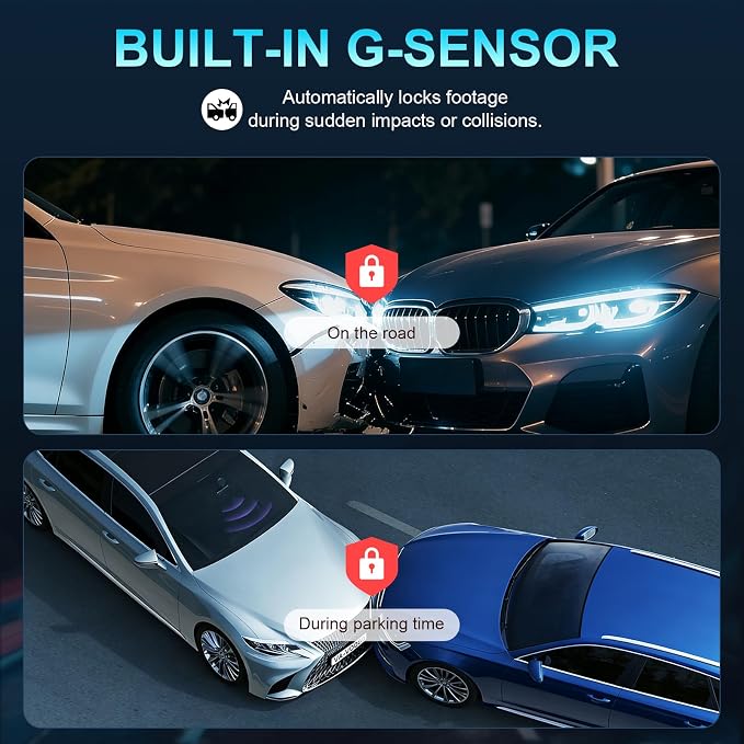 PERNIS 4K Dash Cam Front and Rear, STARVIS Sensor, Free Card Included, 2.4GHz WiFi Dual Dash Camera for Cars, Built-in GPS, Night Vision, G-Sensor, Emergency Lock, 3.16'' IPS, Parking Mode(DS315)