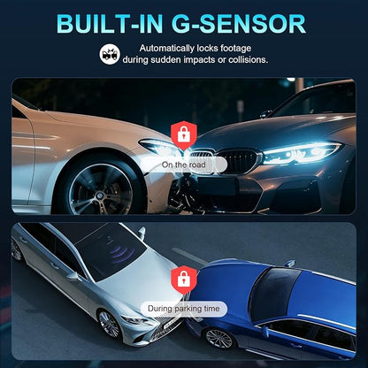 PERNIS 4K Dash Cam Front and Rear, STARVIS Sensor, Free Card Included, 2.4GHz WiFi Dual Dash Camera for Cars, Built-in GPS, Night Vision, G-Sensor, Emergency Lock, 3.16'' IPS, Parking Mode(DS315)