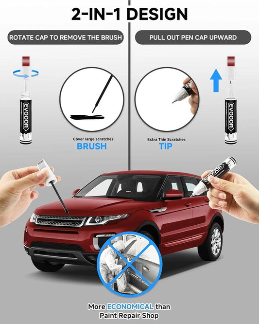 (Firenze Red (2144/868/1AF/CAH) Touch Up Paint Compatible with Land Rover Exact Match 2 in 1 Touch up Paint for Chips and Nicks Repair with 2pcs Disposable Micro Applicators