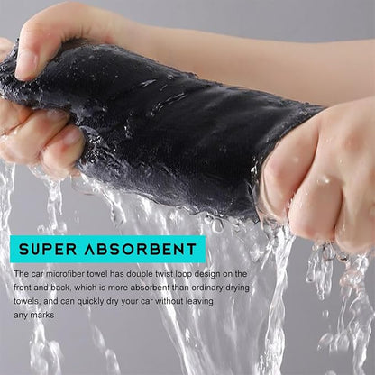 Microfiber Towels for Cars, 15.7"x15.7" 1200 GSM Ultra Thick Soft Car Detailing Drying Towel, Super Absorbent Double Twisted Loop Cloth Cleaning Towel for Car Truck SUV