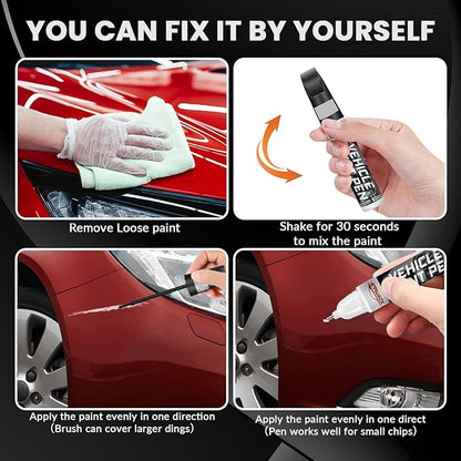 Pearl Red Touch Up Paint for Cars, Color Accurate Auto Paint, Professional Automotive Scratch Repair, Lasting Auto Scratch Remover, Quick Drying, Easy to Use, Safe and Non-toxic