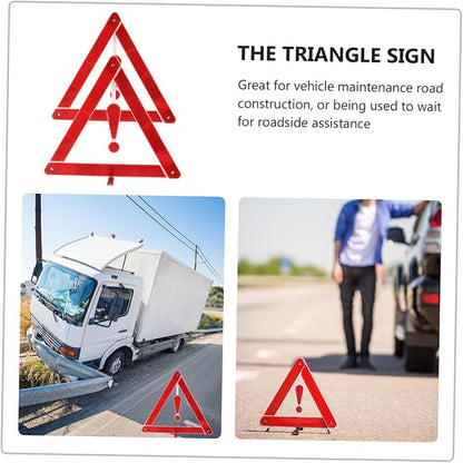 2pcs Car Safety Triangle Road Safety Kit Auto Warning Sign Material and Easy Installation