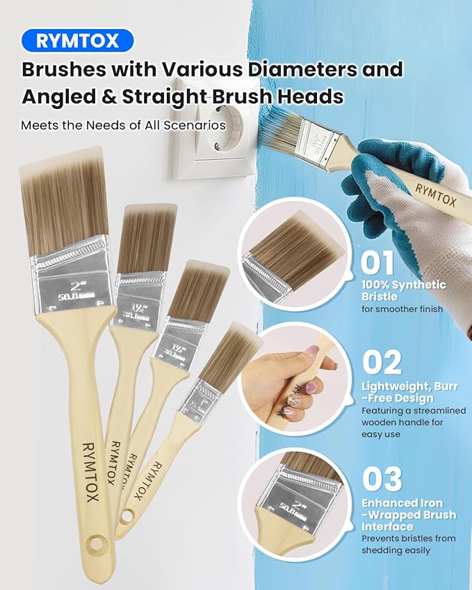 33PCS Complete Paint Roller Kit with Extension Pole & Carry Bag, 2-4 FT Painting Supplies Set with 9" & 4" Microfiber Rollers, Brushes, Tray & Tape for Walls, Ceilings & DIY Room Repainting